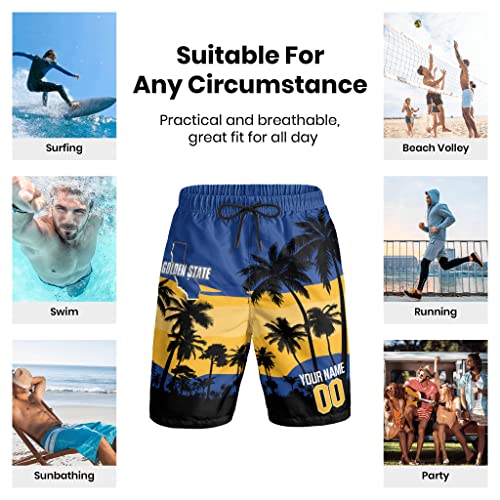 Custom Basketball Beach Shorts Personalized Sunset Swim Trunks Add Any Name & Number Fan Gift Boardshorts for Men Women Youth4