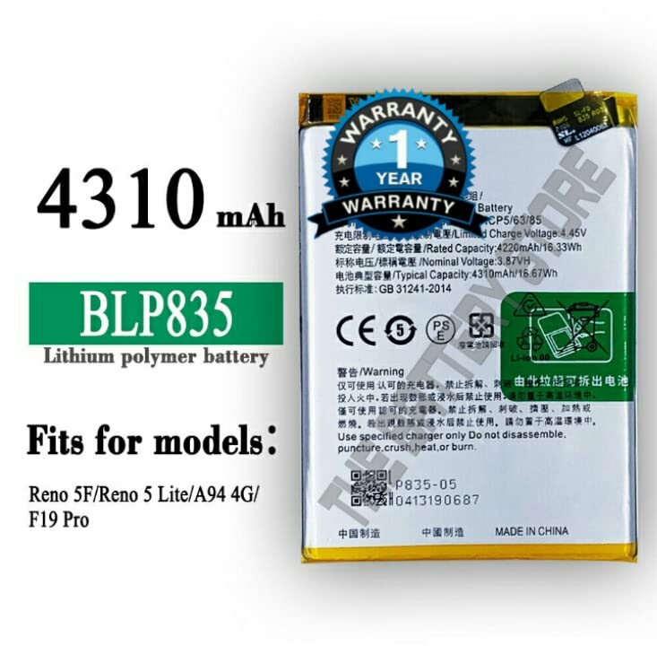 Image of Original BLP835 Battery for Oppo /Reno 5F /Reno 5 Lite /A94 4G /F19 Pro Battery with 1 Year Warranty**** (P271)