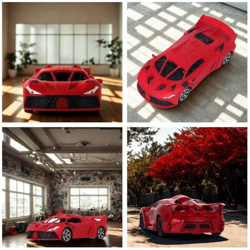 Image of Remote Control Car for Kids |Rechargeable High Speed RC Car with Lithium Battery |Type-C Charging |LED Headlights |Red