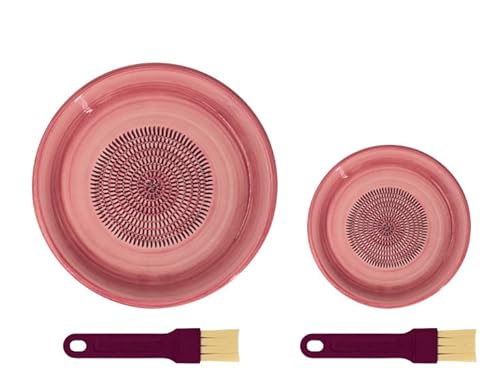 evergrate Geniales Duo: Tellerreibe + Dipschale Motiv Rosenquarz - inkl. 2 Küchenpinsel und 2 Rezepthefte Cover