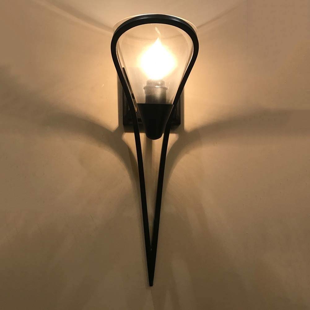 Lampada da Parete per Soggiorno di Campagna Americana per Il Tempo Libero, retrò Pastorale Europea, Semplice, Ristorante, Camera da Letto, Studio, Bar, Lampada da Parete in Vetro, Comodino, Parete,