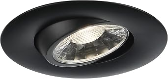 Eurofase Midway 8W 1 LED 3 Inch Round Gimbal with Black Finish