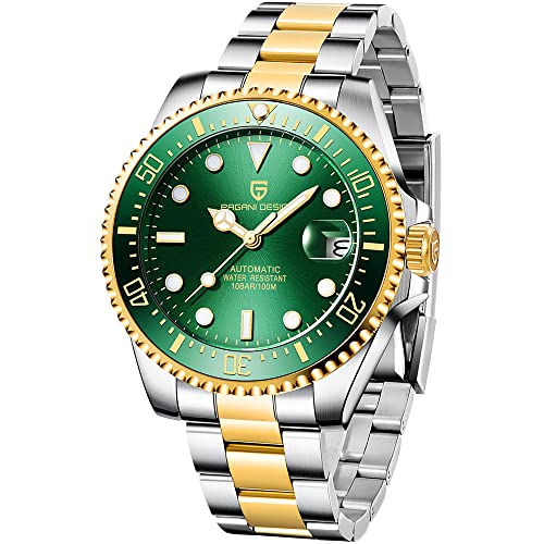 LACZ DENTON Pagani Design PD1639 �����Y �@�B���r���v �Z���~�b�N�x�[�� �����r���v �T�t�@�C�A�K���X�r���v �����Y �h�� 100m �X�|�[�c�E�H�b�` ���{ NH35A ���[�u�����g, �S�[���h�O���[���B, �����������v�A�@