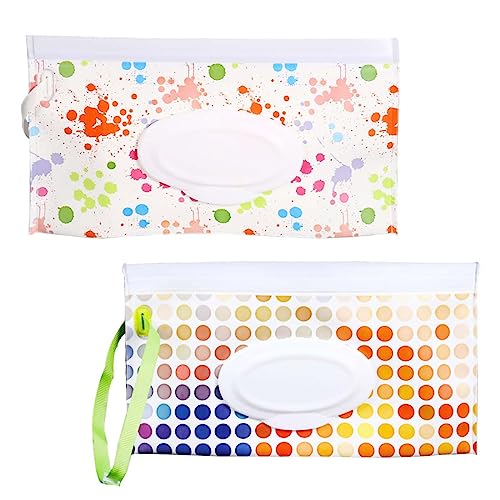 Fezf 2 Bolsas de Toallitas, Bolsa de Toallitas Impermeable, Bolsa de Toallitas Reutilizable, Bolsa de Toallitas de Viaje