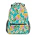 Sac à dos d'école motif ananas et fleurs tropicales pour adolescent, garçon, fille, enfants, pour voyage, camping, gym, randonnée