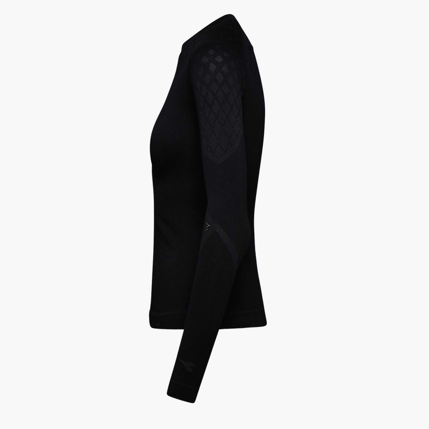 Diadora Maglia Intima Termica da Donna Hidden Power LS T-Shirt Act W (S/M, Black)