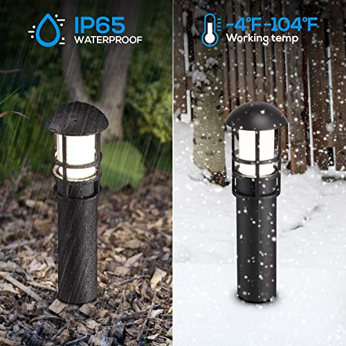 Leonlite 12-Pack Led Landscape Pathway Light, 3W 12V Ac/Dc Low Voltage Path Lights Cri90+, Ip65 Waterproof, Non-Dimmable, Etl Listed, Bronze Aluminum Housing, 4000K Cool White #TOP4