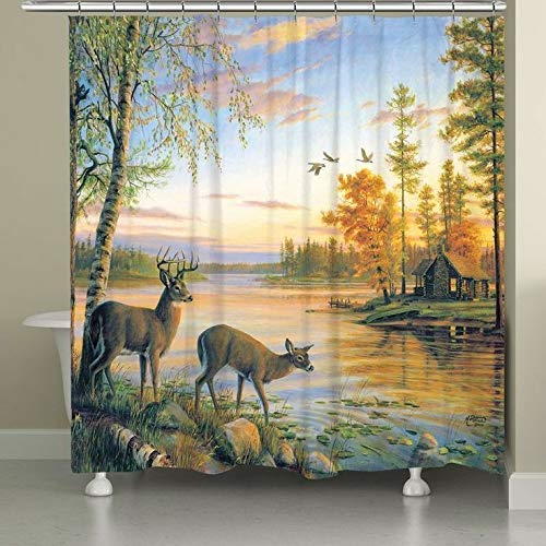 S28 3D Beautiful Scenery Digital Printed Polyester Fabric Curtains for Bed Room Kids Room Living Room Color Brown Window/Door/Long Door (D.N.293) (1, 4 x 7 Feet (Size ; 48 x 84 Inch) Door)-image-24