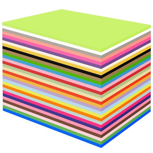 150 fogli di carta colorata A4,carta origami 30 colori assortiti,70 g/m²,carta colorati per lavoretti e decorazioni,schizzi e taglio,carta pe stampante (297 x 210 mm)
