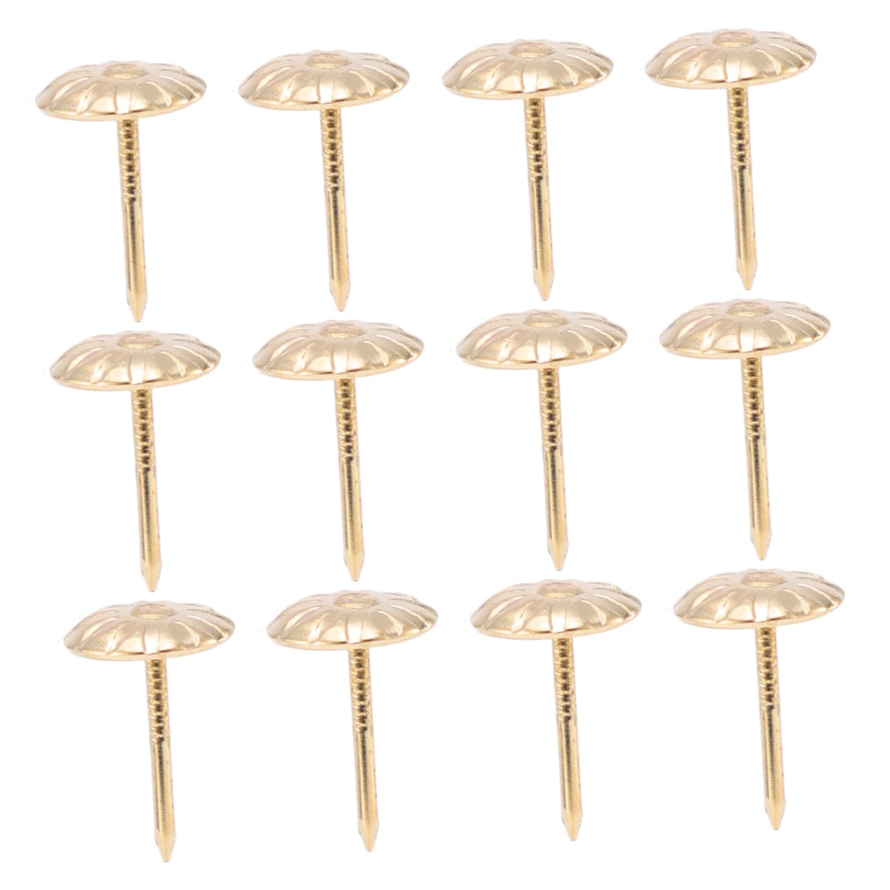 UTHCLO 500pcs Iron Nail Studs 11x17mm Gold Thumb Tacks Decorative Sofa Nails for DIY Projects