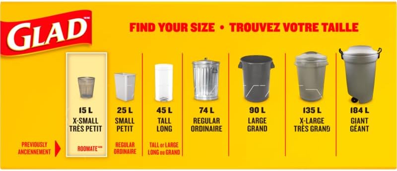 Glad Cherry Blossom colour and scent Garbage Bags - X-Small 15 Litres - Febreze Freshness, 52 Trash Bags - Image 4