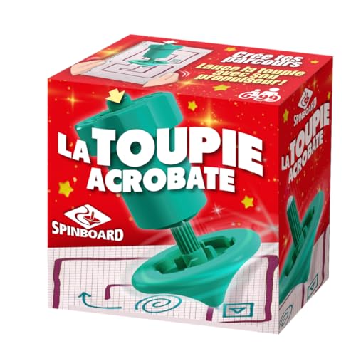 Blackrock Games LA TOUPIE ACROBATE - Jeu de toupie - à partir de 6 Ans - Jeu Enfant - dextérité et créativité - créez Vos Parcours