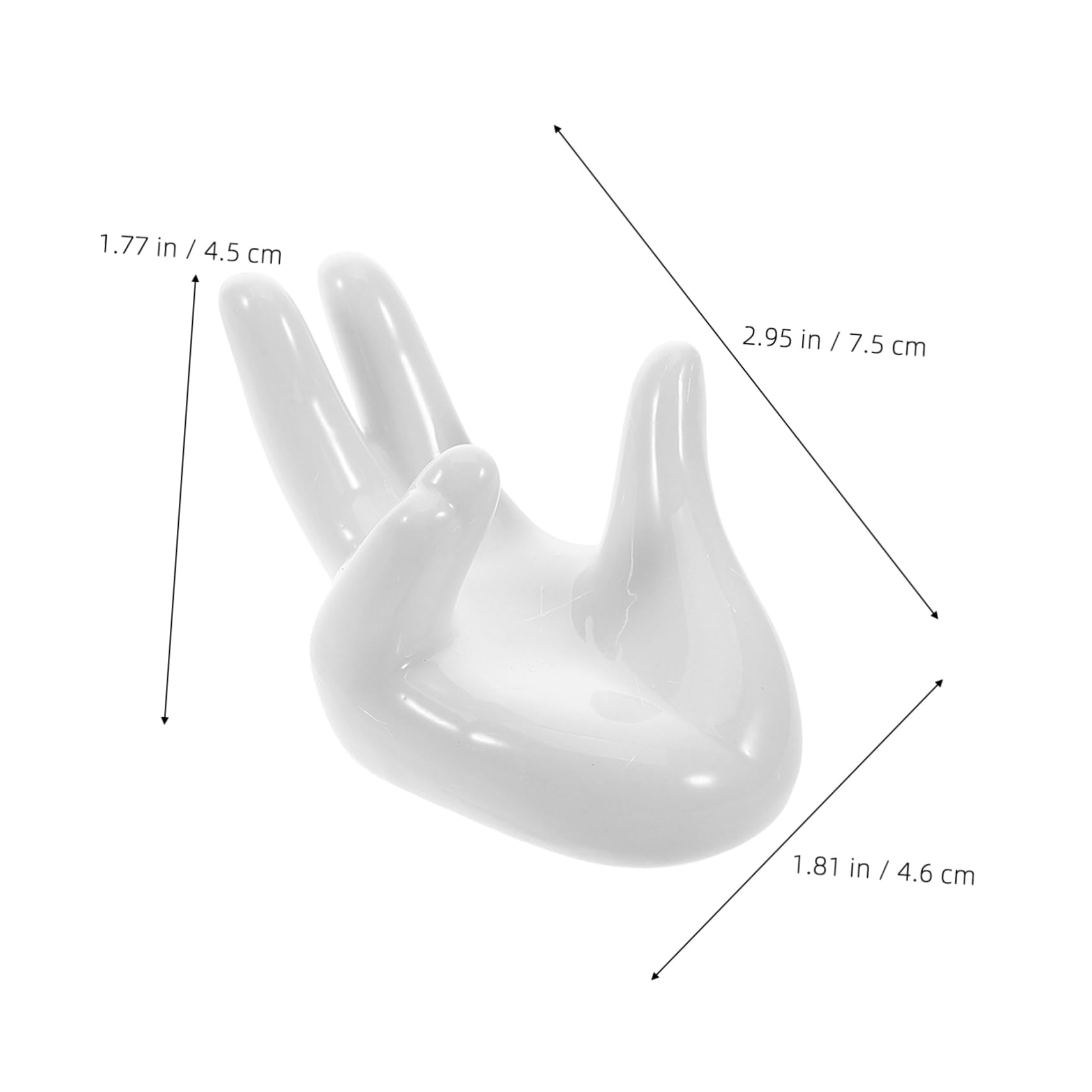 PEPLAYTAL 3pcs Hand-shaped Ceramic Egg Cup Stand Easter Egg Decorations Unique Kitchen Decor Decorative Holder for Home