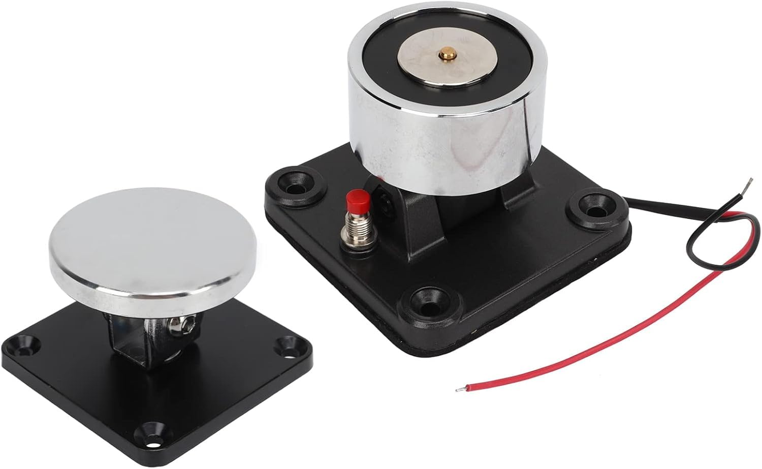 Chiusura magnetica per porta, DC 24 V, in lega di alluminio, chiusura automatica, forza di aspirazione 80 kg, rilascio manuale, supporto elettromagnetico per protezione antincendio
