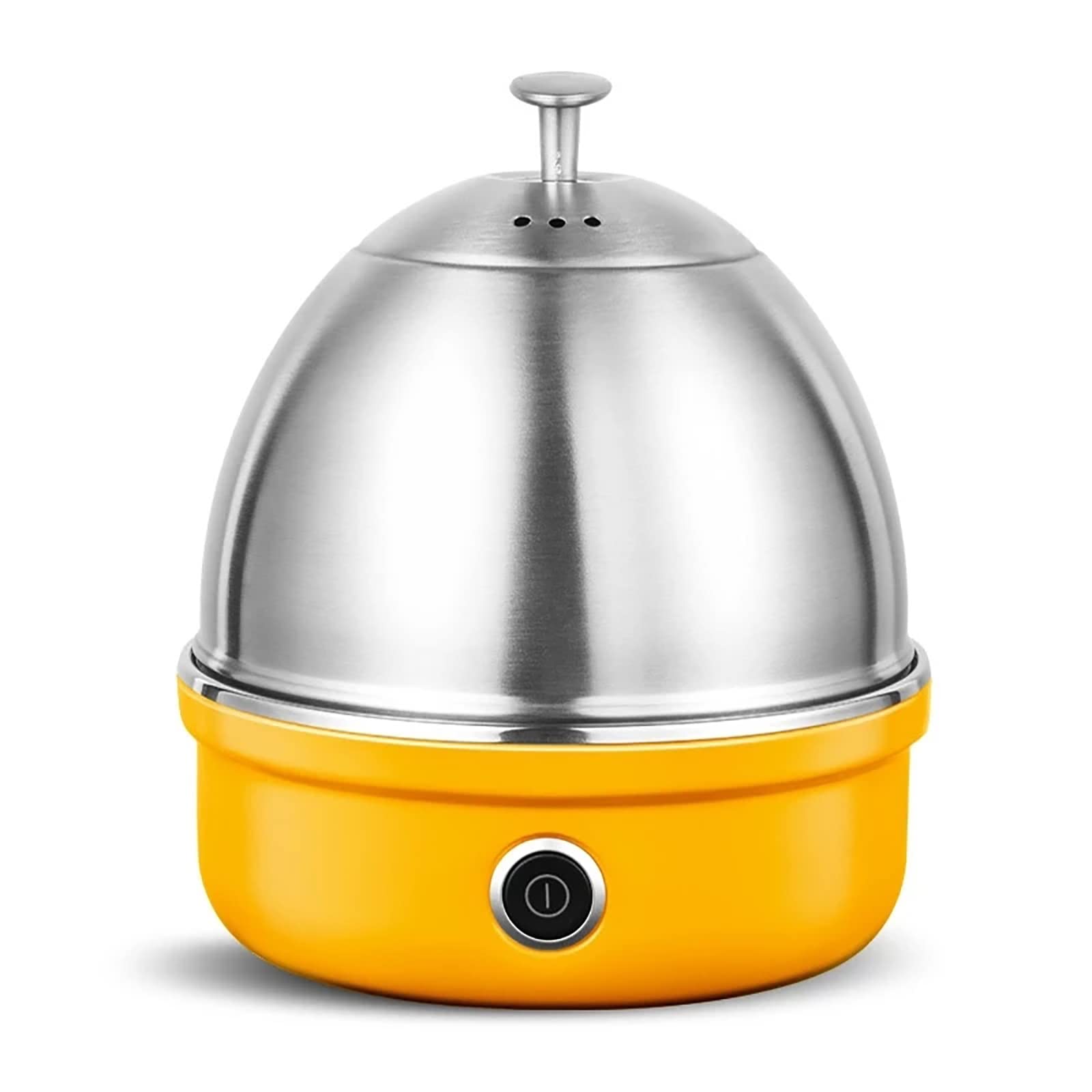 Hervidores para Huevos Mini caldera de vapores huevo eléctrico for el hogar acero inoxidable cocinera automática para Uso Diario(Jaune)