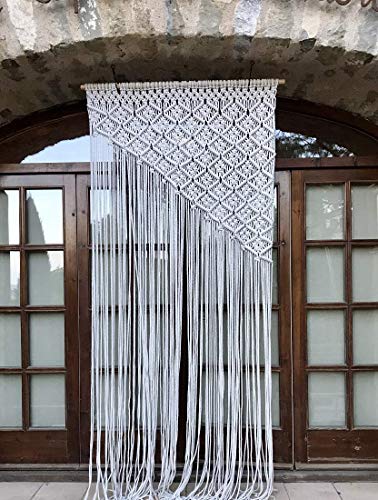 Cortina de macrame 9 cuerda de algodón, se hace a medida