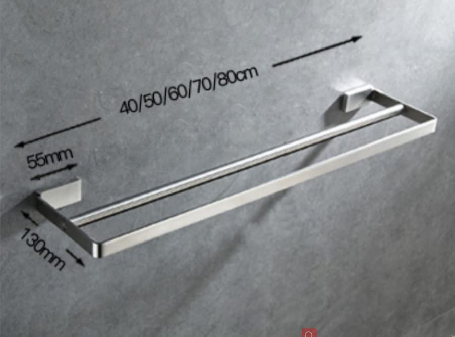 Porte-serviettes en acier inoxydable 304 double barre mate finition haute résistance - 5