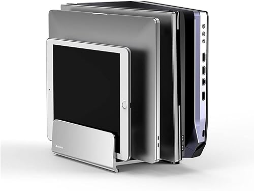 Miniatura 5 de Laptop Stand Vertical Stand Tablet Multifunctional Storage Base Support Base Computer Stand Durable (Color  Silver)