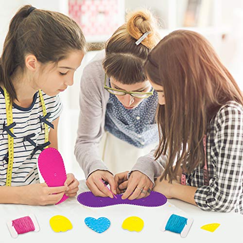 Blooming lilies Kids Crafts Sewing Kit for Girls Ages 4-12, Craft Knitting Kit for Beginners Learn to Sew Your Own Stuffed Animal Educational Toys - owl - Thumbnail 2