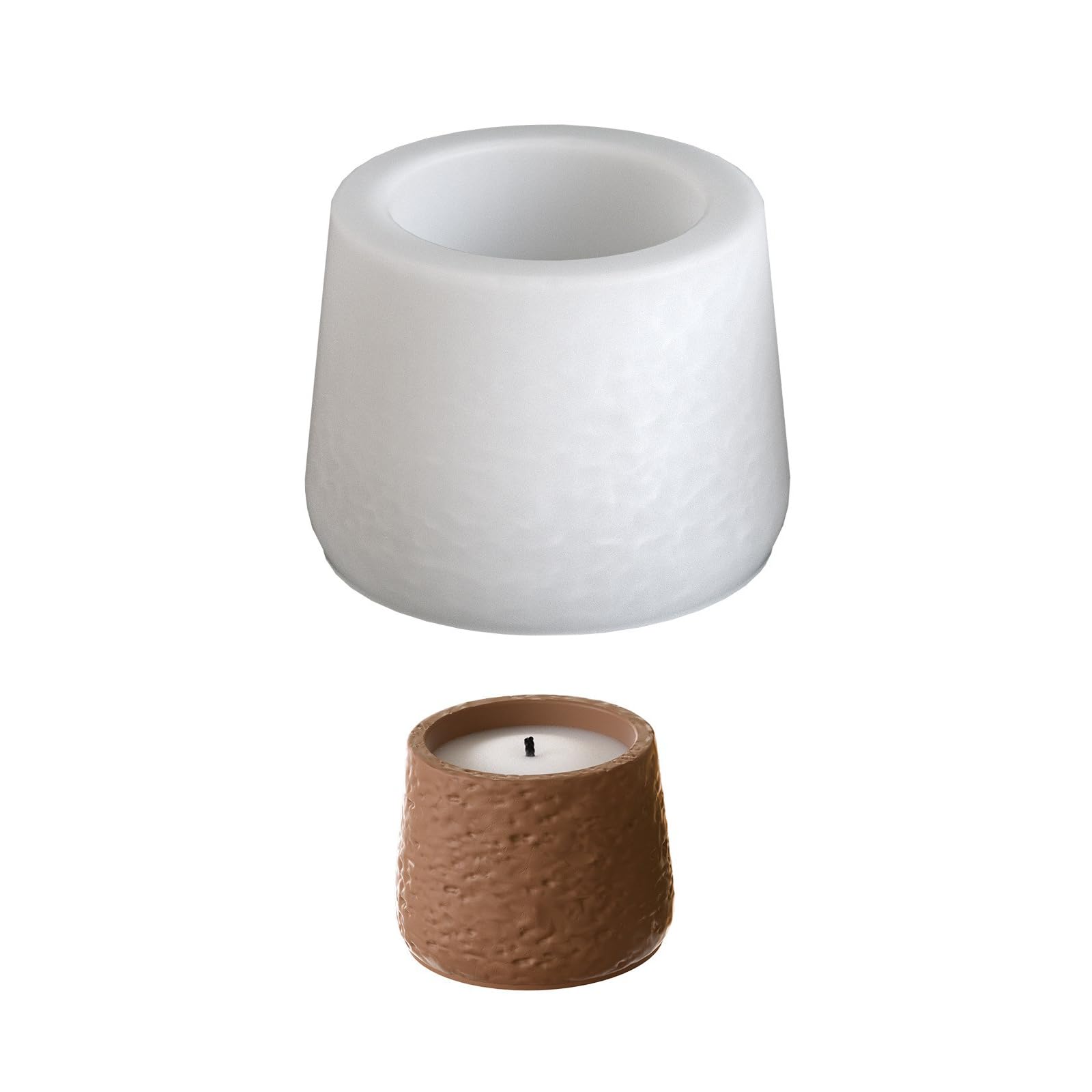 NEWFT Candlestick Mold Silicone Candle Holder Mould Easy to Demold Succulents Planter Home Ornament Plaster Mould