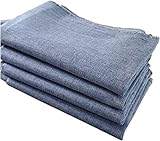 Tela de Reparación para Sofá y Silla - TinaKim Pana Lino Slub - Tejido para Tapizar y Renovar Muebles - Ideal para Proyectos DIY - Color azul oscuro 21 (3 Metro)