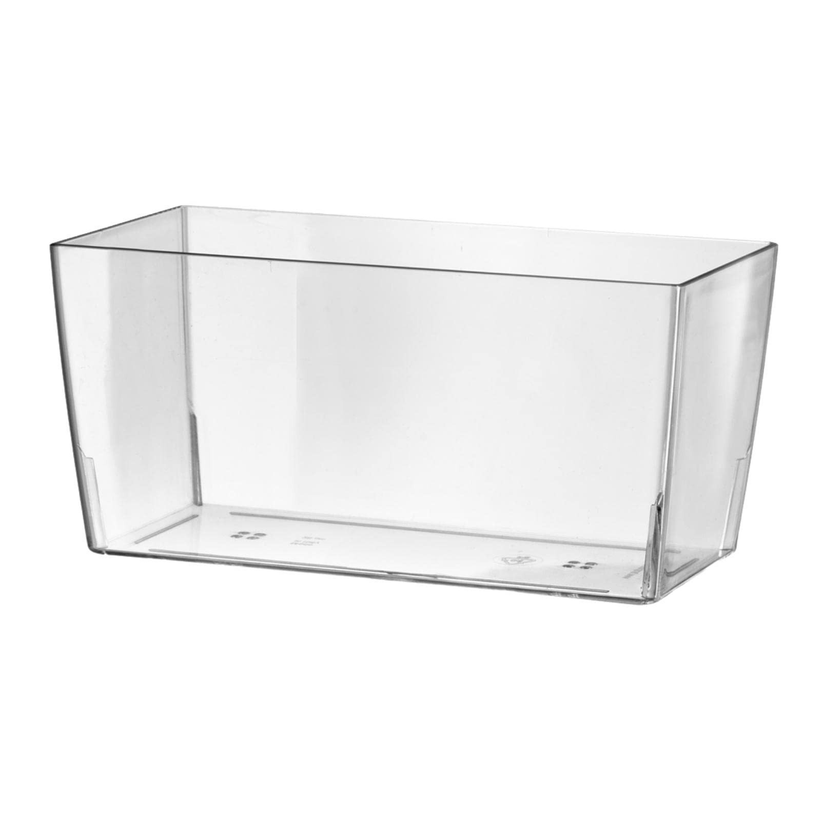 ECOMACETAS FLOWERPOT STORE Maceta Rectangular Transparente de plastico, Jardinera, macetero, 30cm (1, 30 cm)