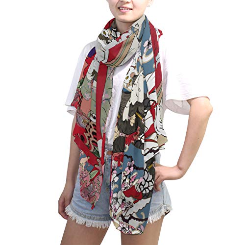 Women's Silk Scarf Fashion Scarves Lightweight Shawls and Wraps4