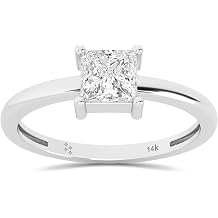 Sparkling Rock Lab Grown Diamond Solitaire Ring for Women, 15 Carat, Fancy Shape Oval, Princess, Pear, Emerald, Heart, 14K White or Yellow Gold, Ethical Engagement Jewelry E-F/VVS-VS