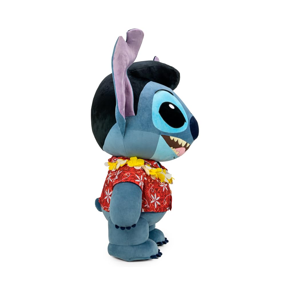 Disney - Peluche a grandezza naturale da collezione, Lilo e Stitch, motivo: Elvis Blue Hawaiian Stitch, 122 cm, per fan e collezionisti Kidrobot