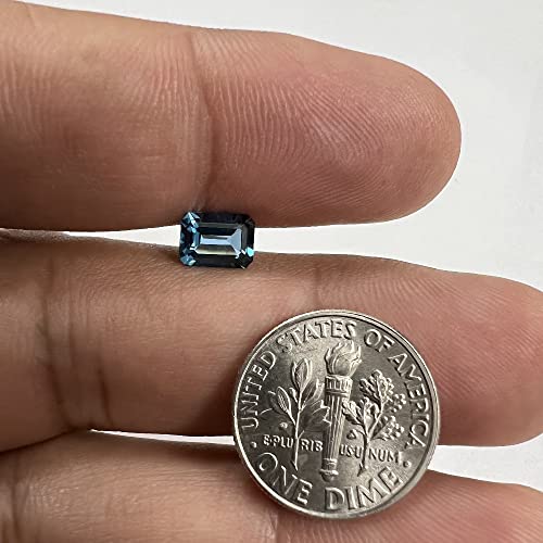 Instagem Lab Grown London Blue Topaz Spinel - Emerald Cut - AAA - Finest German Cut Gemstones from 7x5mm - 14x10mm2