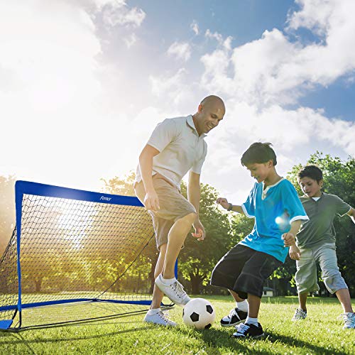 femor Portable Soccer Goal Nets, 6\' x 3\' Fold-Up Soccer Target Goal with Carrying Bag for Kids and Teens, Backyard Games and Practice, Set of 2 - Thumbnail 4
