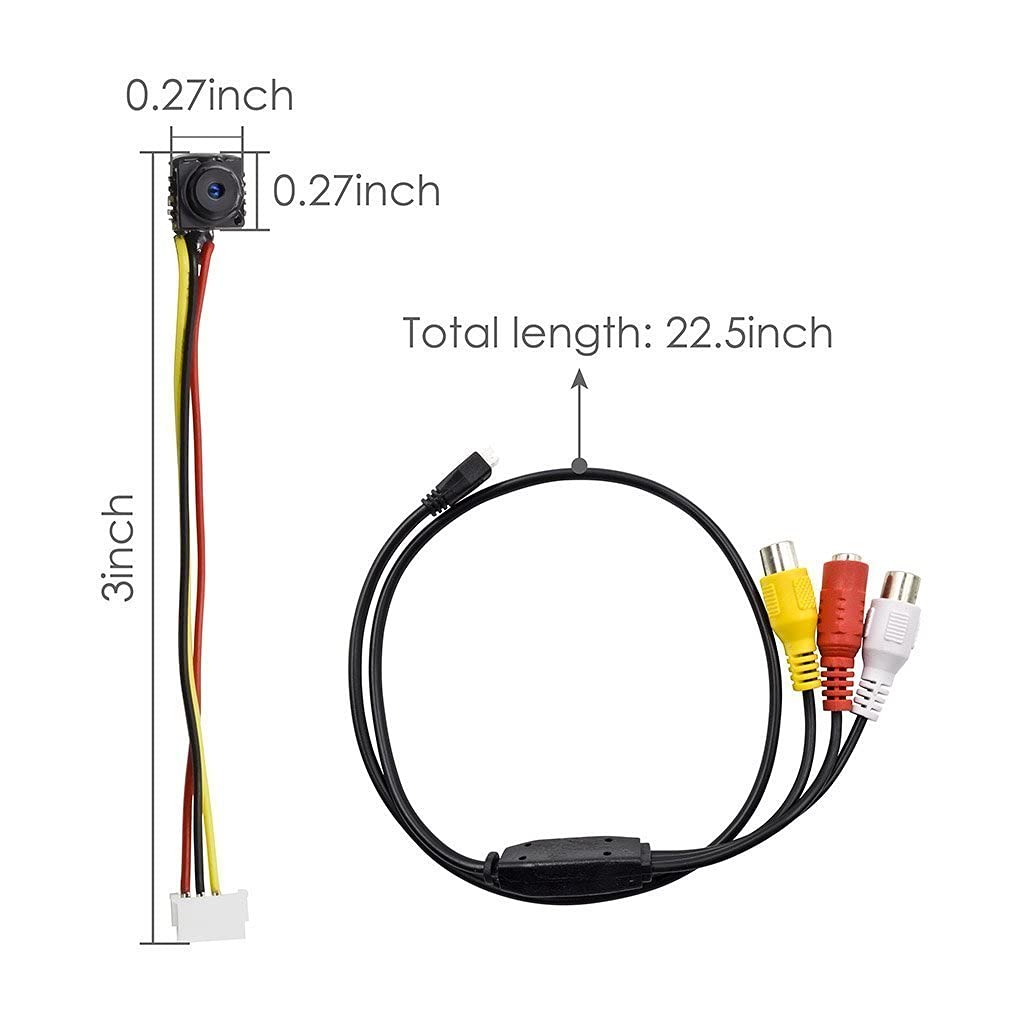 Mini kamera CCTV CCTV z przewodem CCTV TONDA 800TVL NTSC/PAL audio micro kamera ukryta do nadzoru wideo cw247