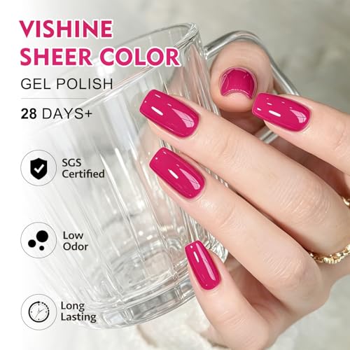 Set de Esmaltes Geles Vishine Hot Pink Fuchsia 6 Pzas miniatura 5