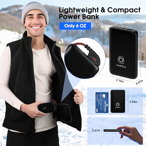 Heated Vest for Men with Battery Pack, Lightweight Soft Fleece Electric Vest with 8 Heating Zones for Hunting Hiking4