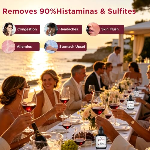 Image of 2 Packs Wine Filters Drops - Naturally Wine Filters Remove Sulfites and Histamines Wine Filters for Histamines and Sulfite, Wine Project Drops, Gifts for Wine Lovers