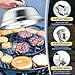 HaWare Burgerglocke, 2 Stück Edelstahl Burger Glocke mit Gummigriff, Burgerhauben Schmelzglocke für Grill, Steak, Cheese, Käse, Teppanyaki, Außen & Innen, Spülmaschinenfest - 23 x 8,5 cm