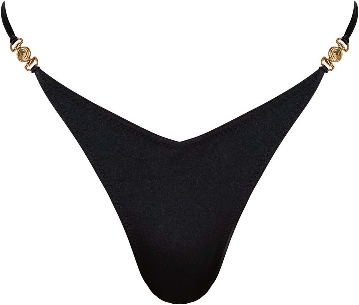 VOLAFA Women's Triangle Bikini Set Tie Solid Sexy Thong Cheeky Two Piece Swimsuit Bathing Suit - Image 4