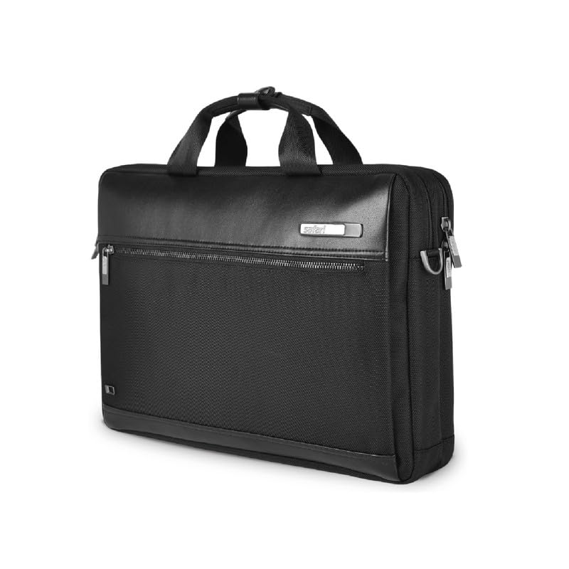 Safari Select Crest Messenger Bag with Dual Compartments, Laptop and Tablet Sleeve, Detachable Strap, For Men and Women