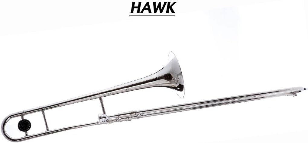Hawk WD-TB316 Slide Bb Trombone with Case and Mouthpiece, Nickel Plated : Musical Instruments