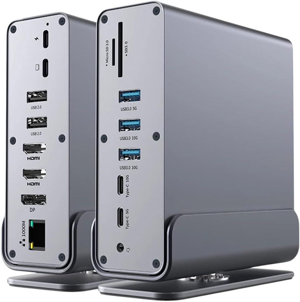 Usab C Docking Station Pd 100W Hub Hdmi-Compatible 4K60Hz & Dp 4K USaB3.0/2.0 Rj45 Gigabit Network Sd Tf Card Reader New 2025 High for Reliable Electronic Component, Precision, Stable Performance