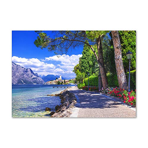 Crédence cuisine verre 100x70 cm anti-taches fond de hotte paysage Italie