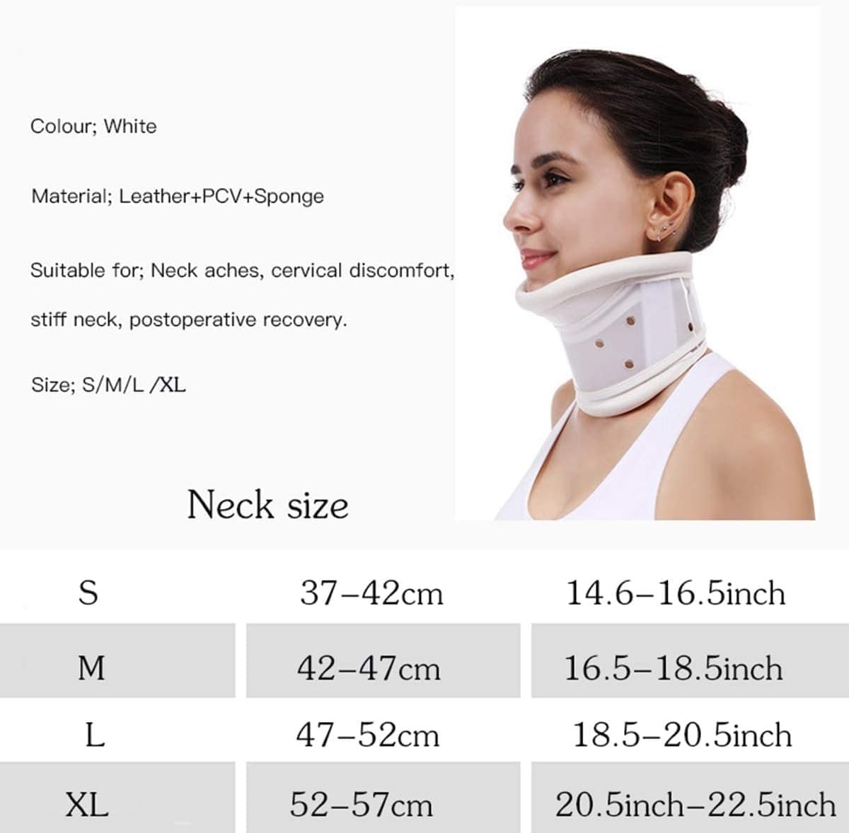 Collo cervicale Medico Collo e amp; Stecca di Supporto for stabilizzatore della Testa for Sollievo dal Dolore al Collo Rigido (Size : S)