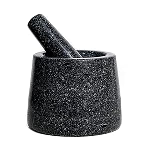 Gajyfcl DE24 Granite Mortar and Pestle Set