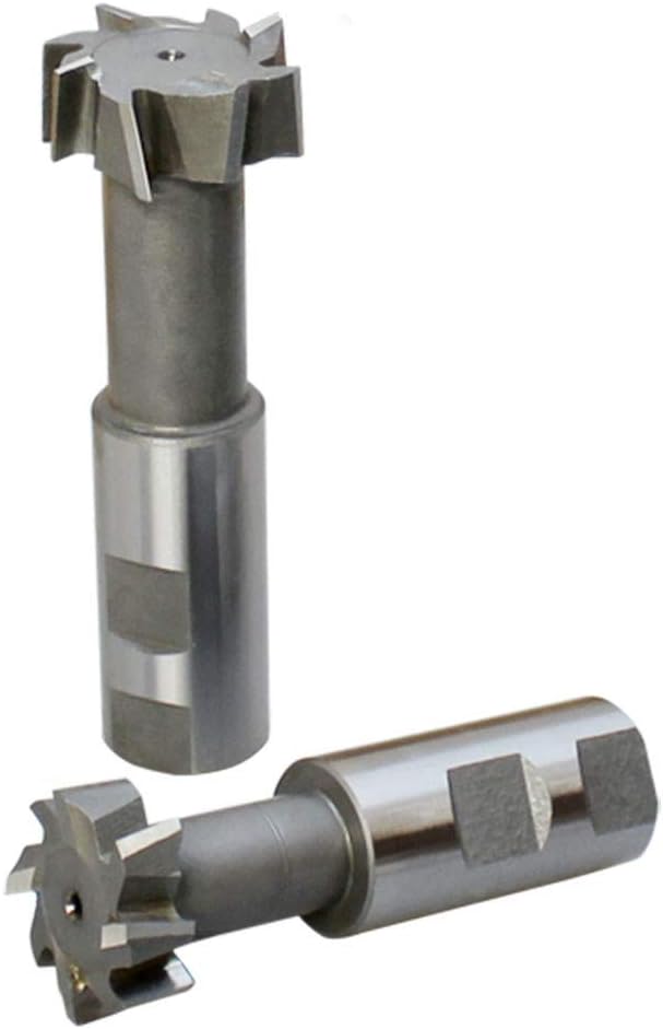 DBM IMPORTS Set of 6 PCS Heavy Duty HSS T-Slot Cutter 1/4''-3/4'' End Mill Milling Cutting