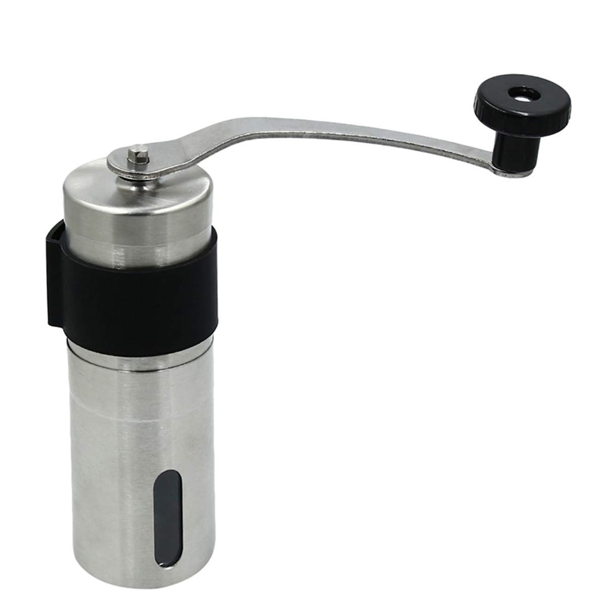 Molinillo De Café De Cerámica Manual Molinillo De Café Ajustable De Acero Inoxidable, Con Anillo De Goma Herramientas De Cocina Fáciles De Limpiar, Molinillo Lavable Portátil, 13,2x4,5 Cm