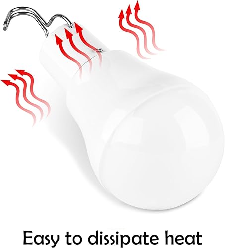 Miniatura 4 de Paquete de 2 bombillas LED de energía solar, luces solares portátiles de carga USB con panel solar para interiores y exteriores, senderismo,