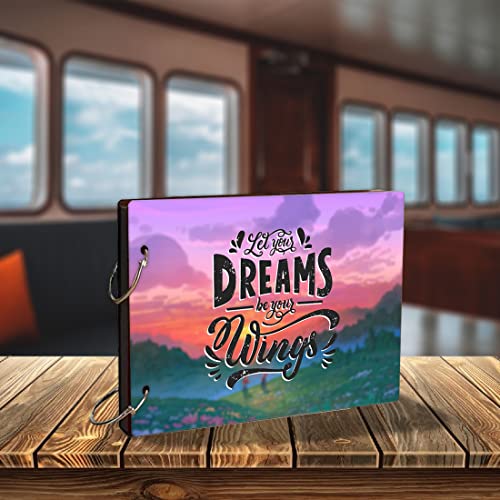 Image of WallDaddy - Scrap Book Photo Album Book Scrapbook for Memories Photo Albums for Photos Collection Slam Book for Memories 4x6 5x7 200 Photos Memory Book Size (22 cm X 16 cm) (Dreams)