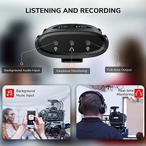 Pixel Uhf Wireless Lavalier Microphone System With Charging Case Professional Lapel Mic With 1 Receiver And 2 Transmitters For Smartphone, Dslr Camera, Pa Speaker, Youtube, Video Recording #TOP2