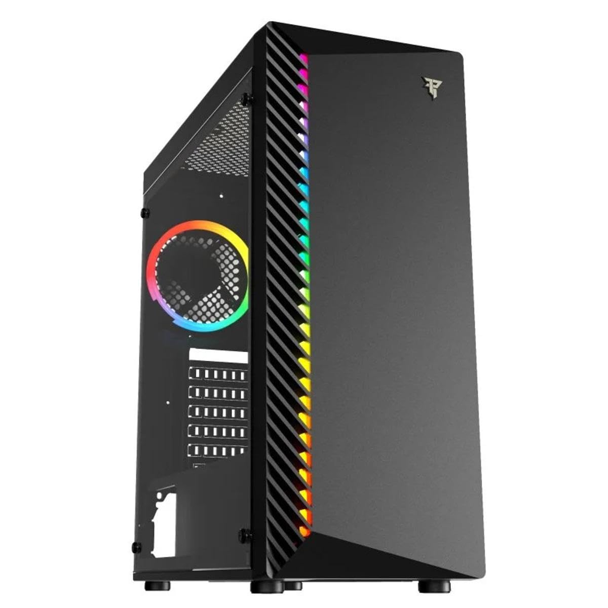 Tempest Shade Torre PC RGB, ATX, Cristal Templado, Alta Ventilación, USB 3.0, 4 Ventiladores 120mm Preinstalados, Torre Gaming Negra