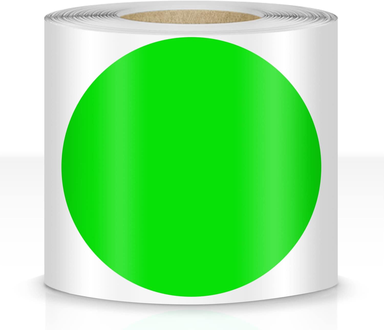EVQ 200 PCS Dot Shaped Floor Marking Tape 5" Inch Vinyl Floor Dot Decal Removable Classroom Line Marker Social Distancing Dot Sticker Green